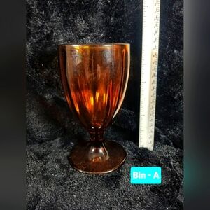 Amber Glass Goblet